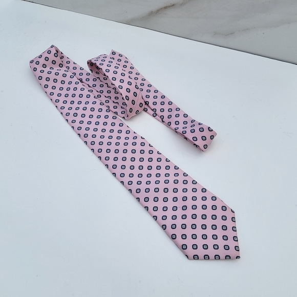 LILLY DACHE Men's Tie Pink with pattern - Picture 4 of 8